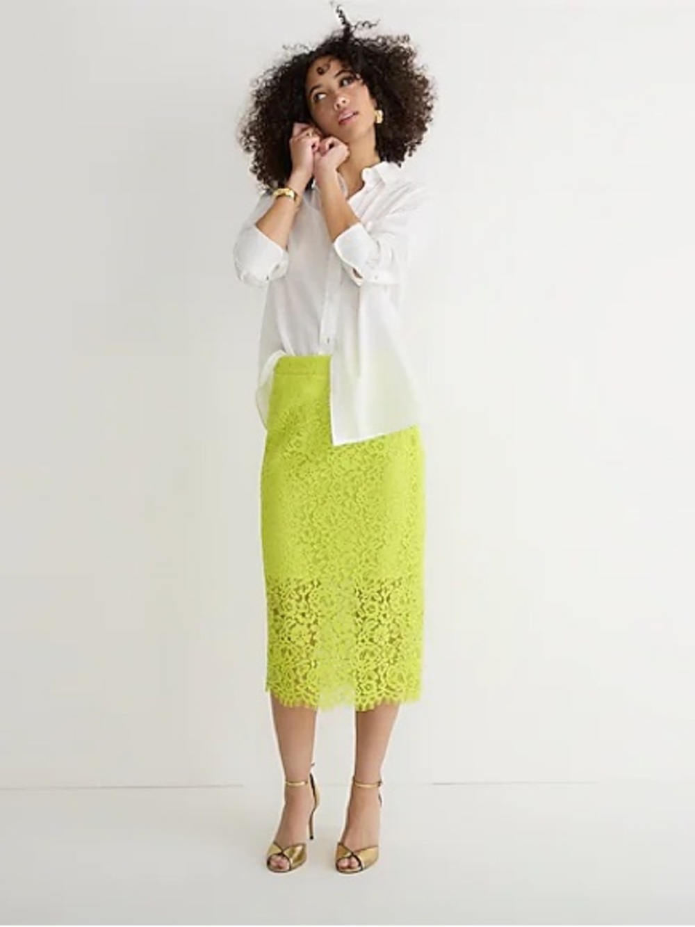 No. 3 pencil skirt in lace